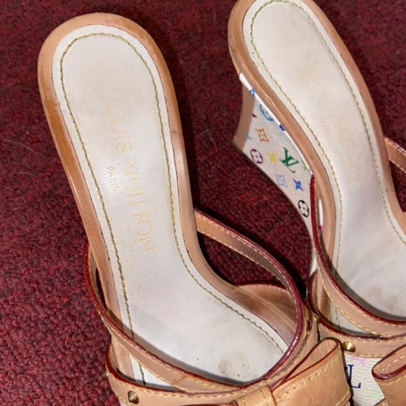 Authentic Louis Vuitton Multicolor Wedges - Picture 3 of 8